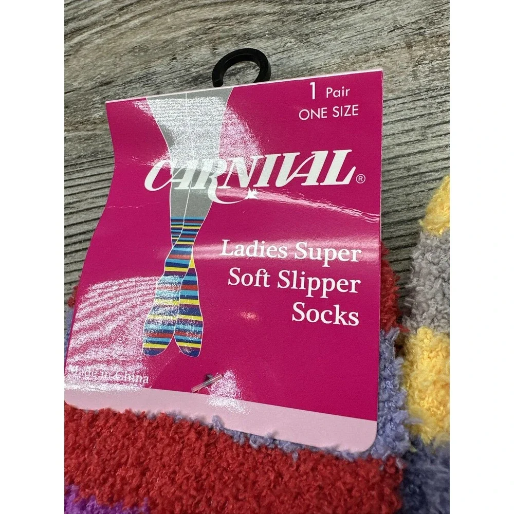 Stocking Stuffer Super Soft Slipper Fuzzy Socks Fun Prints Warm one size‎ NWT